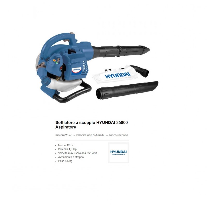 SOFFIATORE 2TEMPI HYUNDAI 26CC 1,0HP C/SACCO