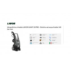 Idropulitrice Giant 20 Pro Lavor Lavorwash 140 Bar Pressione Motore Induzione
