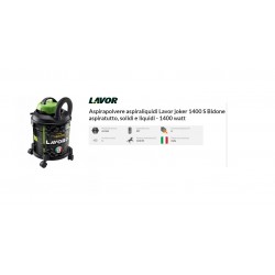 Aspirapolvere Aspiraliquidi Joker 1400w 20lt Lavor Lavorwash Bidone Acciaio
