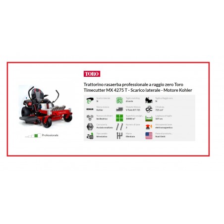 TRATTORINO ZETA MX4275T IDROSTATICO 24,5CV - 107CM