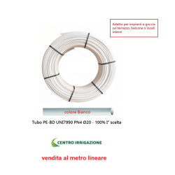 Tubo Pe Pn4 Ø20 Polietilene Colore Bianco Giardino Balcone Terrazzo Prima Scelta