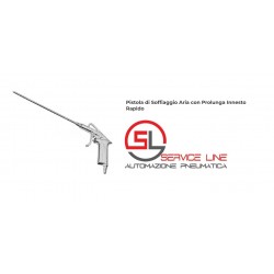 Pistola Soffiaggio Metallo Con Prolunga Innesto Rapido Service Line Compressore Beccuccio