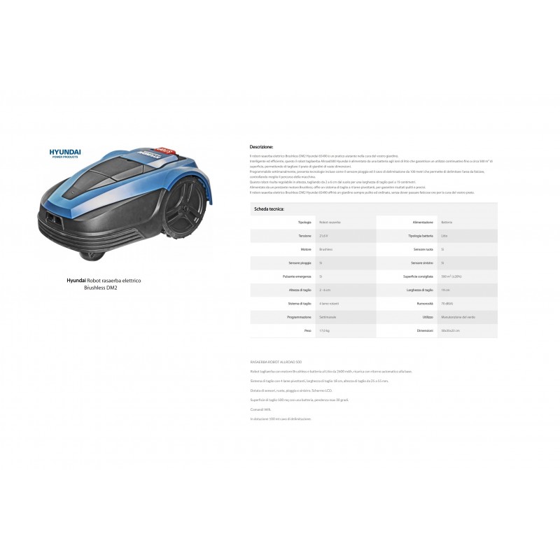 ROBOT RASAERBA ALLROAD500 HYUNDAI 21.6V LI-ION