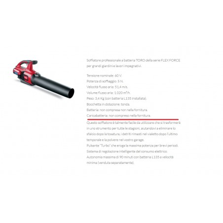 SOFFIATORE A BATTERIA TORO