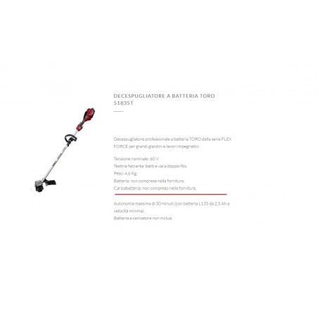 TRIMMER A BATTERIA TORO