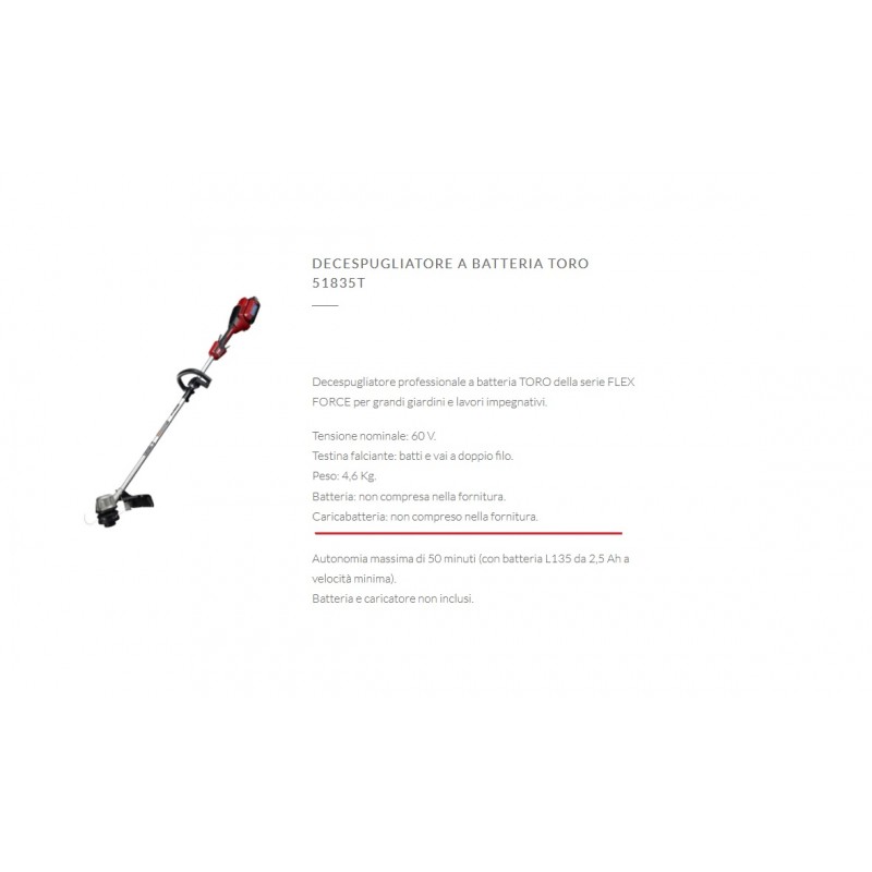 TRIMMER A BATTERIA TORO