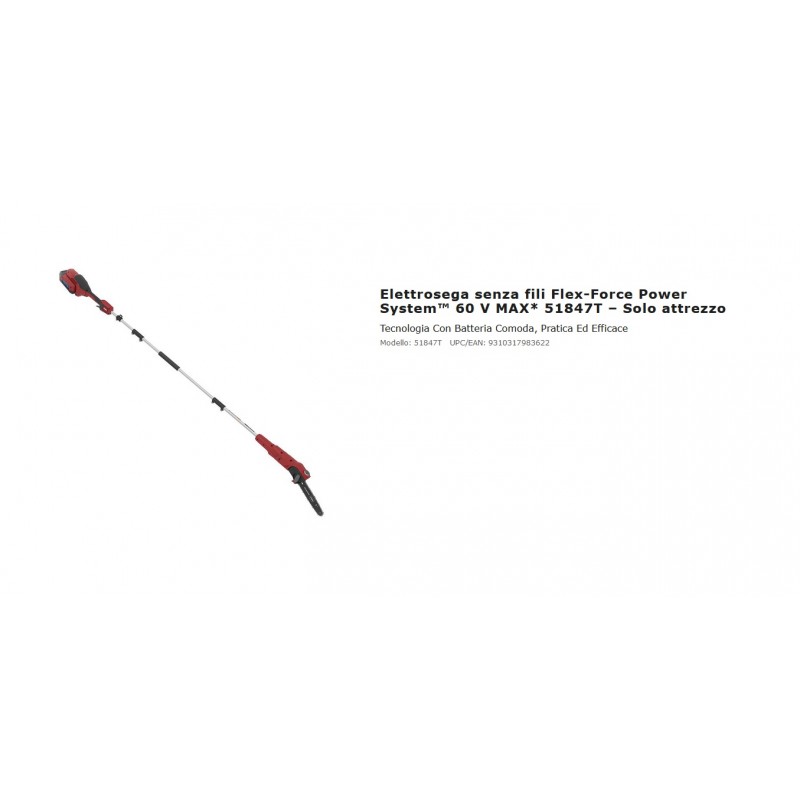ELETTROSEGA 60V POLE SAW BARE TOOL TORO