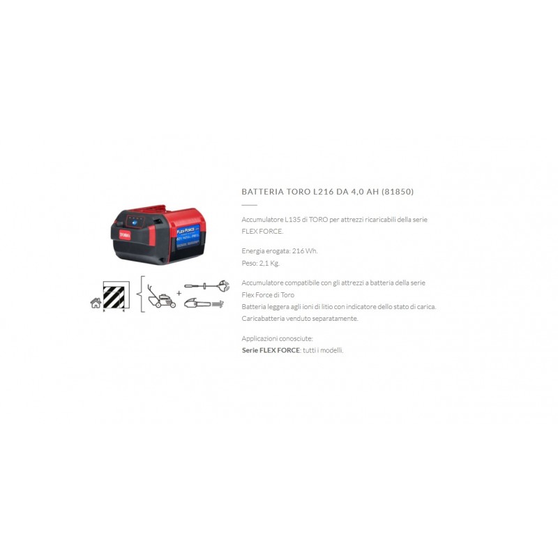 BATTERIA 60V - 4.0A TORO
