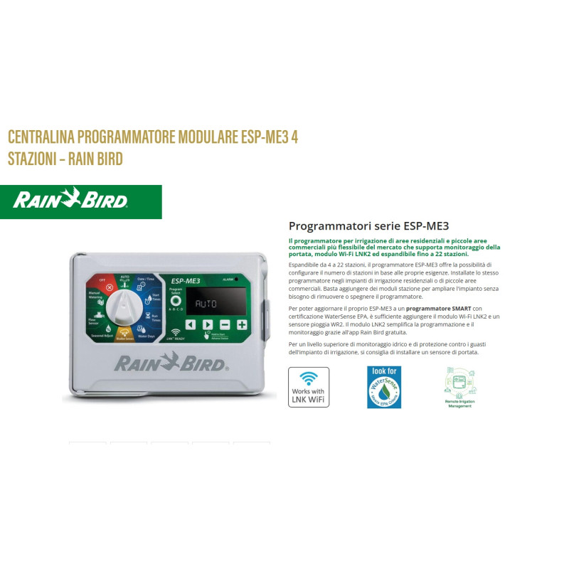 PROGRAMMATORE RAINBIRD MODULARE RB ESP-ME3 4ST