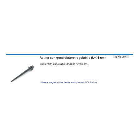 GOCCIOLATORE REGOLABILE C/PICCHETTO (L=16CM) 0-40L
