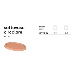 Sottovaso Circolare O38x H2,5 Impruneta
