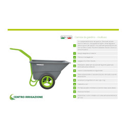 Carriola Da Giardino Vasca 110 Litri Plastica Carrello