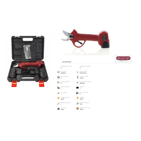 FORBICE A BATTERIA FE05-30 ARCHMAN 2BATTERIE+VAL