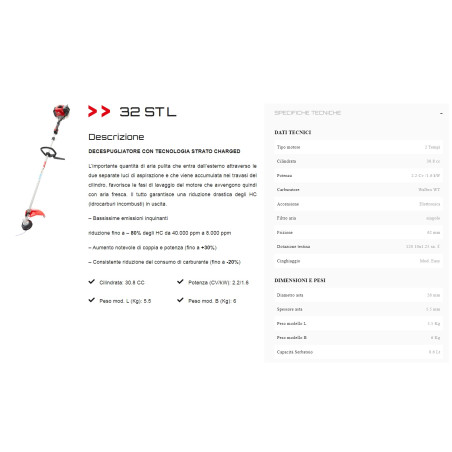 DECESPUGLIATORE IBEA 32STL 2T-30.8CC-2,2HP
