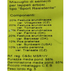 SEME SPORT RESISTENTE 1KG MISCUGLIO PRATO VERDE