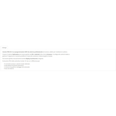 PROGRAMMATORE HUNTER PHC-601.E 12ZONE OUTDOOR WIFI