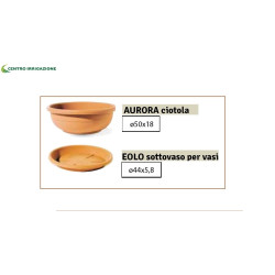 KIT VASO CIOTOLA PLASTICA 50+ARGILLA ESPANSA 10LT
