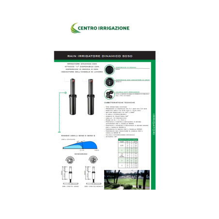 KIT X 5 IRRIGATORE DINAMICO POP UP RAIN S050